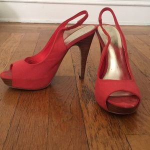 Jessica Simpson slingback peep toe heels